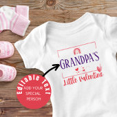 かわいいレインボーリトルバレンタインスペシャルネーム ベビーボディスーツ