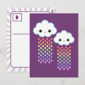 かわいいレインボーレイン ポストカード (正面/裏面)