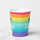 かわいいレインボー卒業生LGBTQ卒業式パーティー 紙コップ (右)