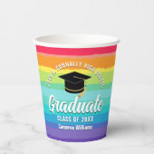 かわいいレインボー卒業生LGBTQ卒業式パーティー 紙コップ (正面)