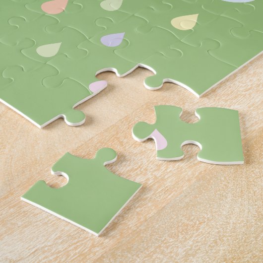 かわいいレインボー感動的とやる気を起こさせる引用文 ジグソーパズル (側面)