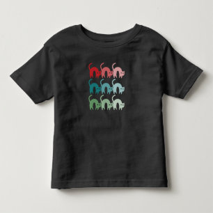 かわいいレインボー猫ベビーTシャツ固定デザイン トドラーTシャツ