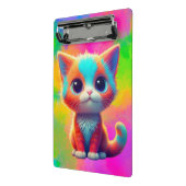 かわいいレインボー色の着子猫マンガ ミニクリップボード (アングル2)