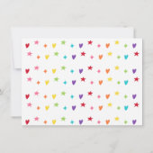 かわいいレインボー誕生日ありがとう サンキューカード (裏面)