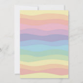 かわいいレインボー3rdフォト招待状ガーリーバースデーパーティー 招待状 (裏面)