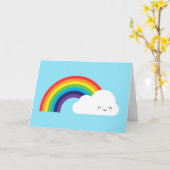 かわいいレインボー カード (黄色い花)