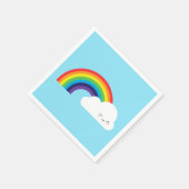 かわいいレインボー スタンダードカクテルナプキン (角)