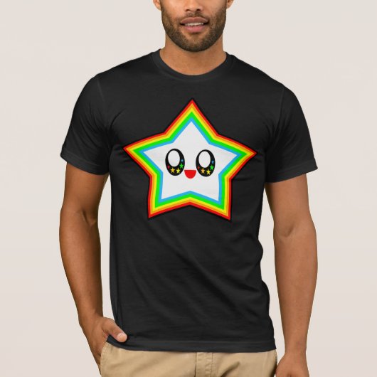 かわいいレイヴハッピースター Tシャツ (正面)