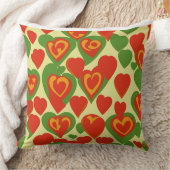 かわいいレゲエミニハートパターン クッション (ブランケット)
