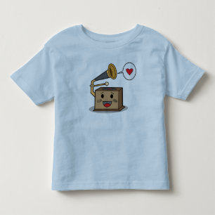 かわいいレコードプレーヤ-幼児のTシャツ トドラーTシャツ