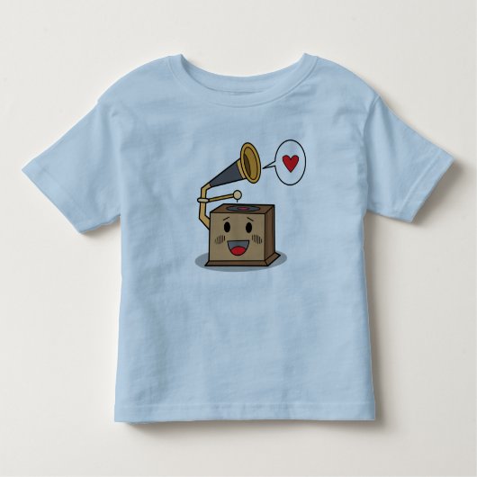 かわいいレコードプレーヤ-幼児のTシャツ トドラーTシャツ (正面)