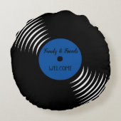 かわいいレコード歓迎まくら ラウンドクッション (裏面)