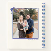 かわいいレシピブルーボタニカルチキンカスタム写真 ノートブック (裏面)