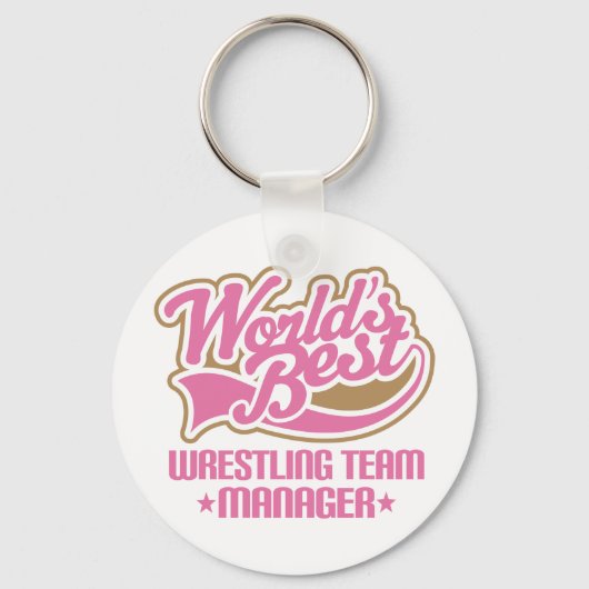 かわいいレスリングチームマネージャーのギフト キーホルダー (正面)