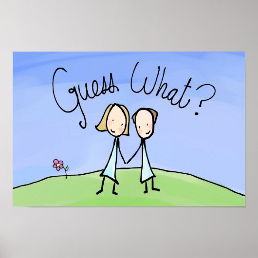 かわいいレズビアンのカップルは何を推測 ポスター (正面)