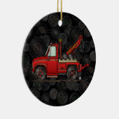 かわいいレッカー車のレッカー車 セラミックオーナメント (右)