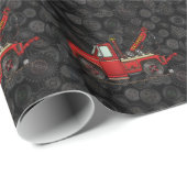 かわいいレッカー車のレッカー車 ラッピングペーパー (ロールコーナー)