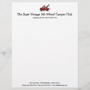 かわいいレッカー車のレッカー車 レターヘッド