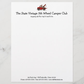 かわいいレッカー車のレッカー車 レターヘッド