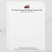 かわいいレッカー車のレッカー車 レターヘッド (正面/裏面)