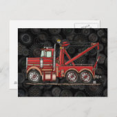 かわいいレッカー車 ポストカード (正面/裏面)