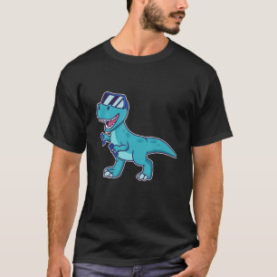 かわいいレックスVRワールドで恐竜ゲーマー – VRヘッドセット Tシャツ