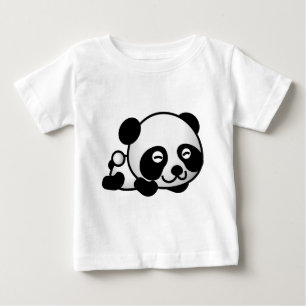 かわいいレッサーパンダくま ベビーTシャツ