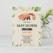 かわいいレッサーパンダのシャワーのパーティの招待状 招待状 (スタンド正面)