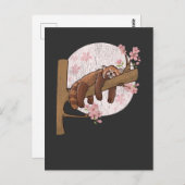 かわいいレッサーパンダの昼寝 怠け者な睡眠中の動物 ポストカード (正面/裏面)