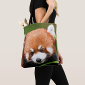 かわいいレッサーパンダ トートバッグ (クローズアップ)