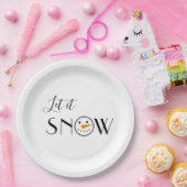 かわいいレッツイットスノー雪だるま ペーパープレート (パーティー)
