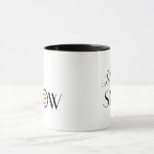 かわいいレッツイットスノー雪だるま モダン マグカップ (中央)