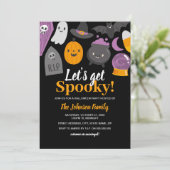 かわいいレッツゲー不気味ハローウィンパーティ 招待状 (スタンド正面)