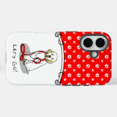 かわいいレッツゴー!散歩の時間だよ Clumber Spaniel 犬 (レモン1) Case-Mate iPhoneケース (裏面 (横))