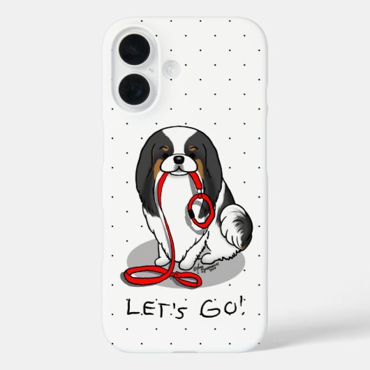 かわいいレッツゴー！狆（トライカラー1） Case-Mate iPhoneケース (裏面)