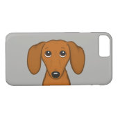 かわいいレッドショートエアーダックスシュント | 漫画ウィーナー犬 Case-Mate iPhoneケース (裏面(横))