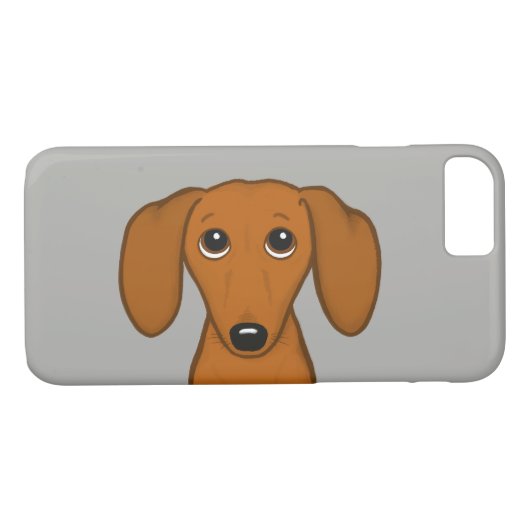 かわいいレッドショートエアーダックスシュント | 漫画ウィーナー犬 Case-Mate iPhoneケース (裏面(横))