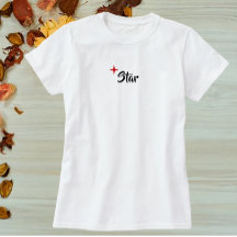 かわいいレッドスターディヴァTシャツ