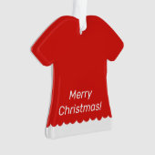 かわいいレッドドレスオーナメントベビーの初めてのクリスマス オーナメント (正面)