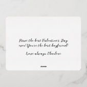 かわいいレッドパンダの郵便葉書 バレンタインデー ピンク 箔シーズンカード (裏面)