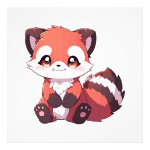  かわいいレッドパンダ フォトプリント           