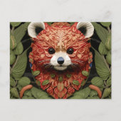 かわいいレッパンダフローラアート ポストカード (正面)