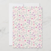 かわいいレディバグの女の子の赤ちゃんシャワー招待状 招待状 (裏面)