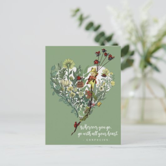 かわいいレディバグインスパイアの冒険引用文さらば ポストカード (スタンド正面)