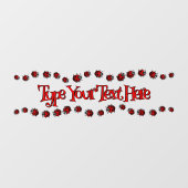 かわいいレディバグ デカール オーダーメイド レディバグ  窓用ステッカー ウィンドウサイン (シート)