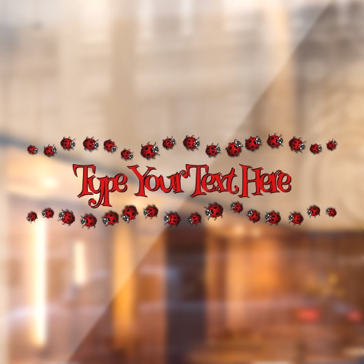 かわいいレディバグ デカール オーダーメイド レディバグ  窓用ステッカー ウィンドウサイン (シート2)