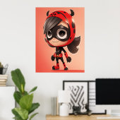 かわいいレディバグ ヒーローガール 子供部屋 ポスター (ホームオフィス)