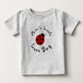 かわいいレディバグ ミミの小さなラブバグ ベビーTシャツ