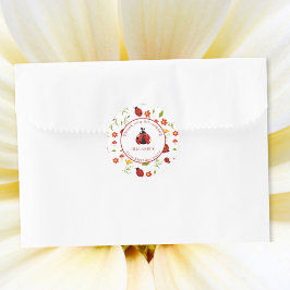 かわいいレディバグ 1歳の誕生日ステッカー ラウンドシール