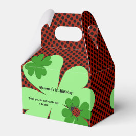 かわいいレディバグ 1歳の誕生日パーティー お礼プレゼントボックス フェイバーボックス